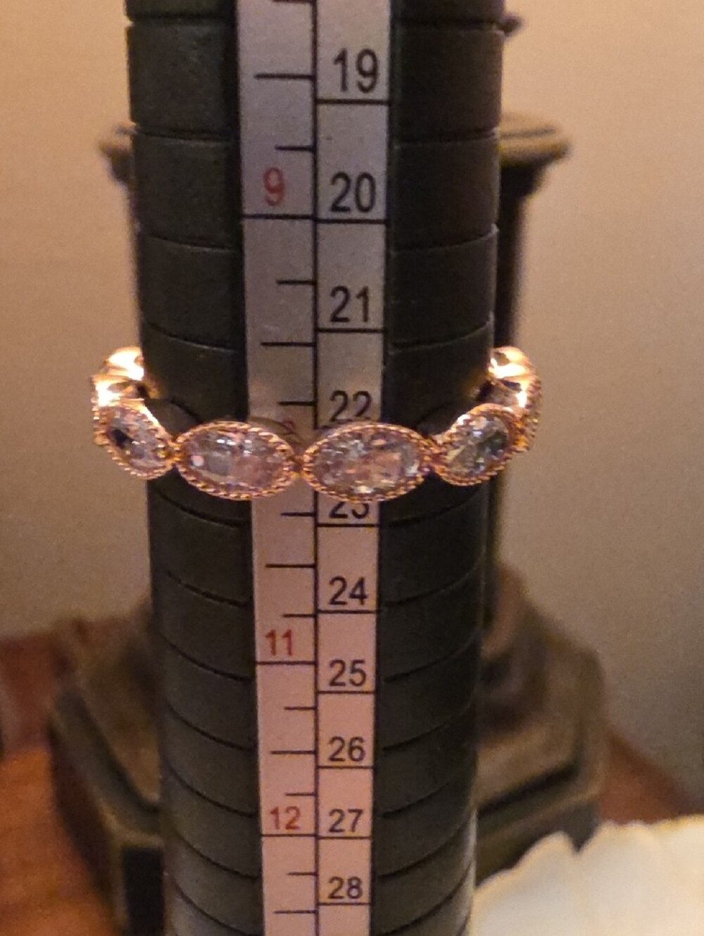 Diamonique CZ Pink Enamel Eternity Stack Set Rose Gold Sterling Silver Rings - Picture 16 of 16